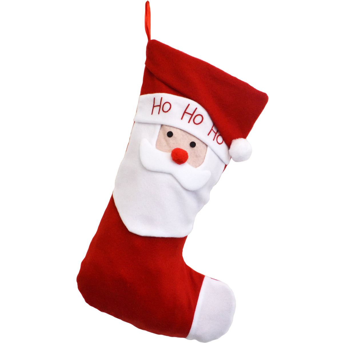 Red & White 52CM Blank Santa Christmas Stockings - Suitable for Embroidery & HTV