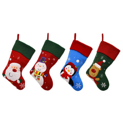 Luxury 40CM Blank Santa, Snowman, Reindeer & Penguin Christmas Stockings - Suitable for Embroidery & HTV