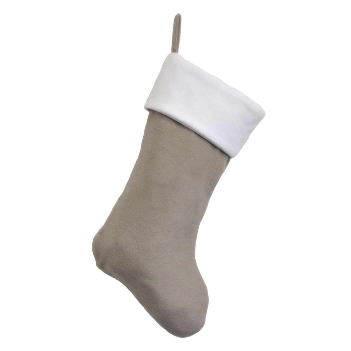 Luxury 40CM Blank Silver Plain Christmas Stocking - Suitable for Embroidery & HTV