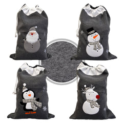 Deluxe Grey Christmas Santa Sack For Embroidery & HTV