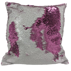 Sequin Sublimation Cushion Cover in Purple / Pink - 100% Polyester