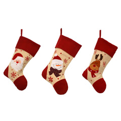 Calico Christmas Stockings - Ideal for Embroidery & HTV