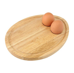 Wooden Egg Shape Egg Breakfast Board