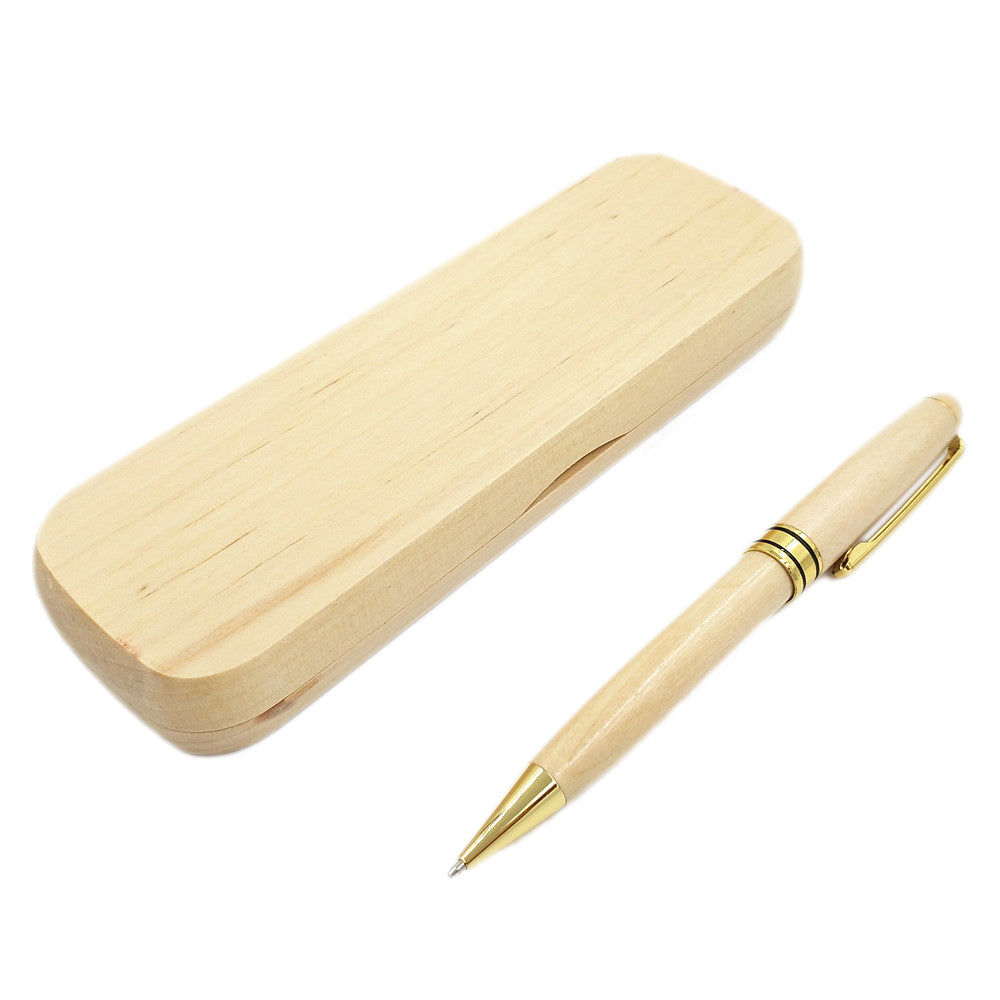 Blank Wooden Ballpoint Or Fountain Pen in Gift Box Ideal for Laser Engraving or UV Printing