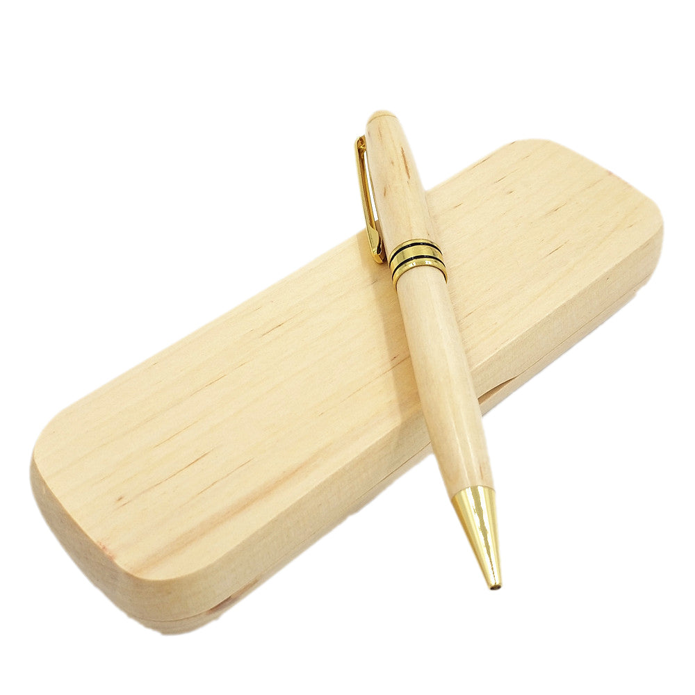 Blank Wooden Ballpoint Or Fountain Pen in Gift Box Ideal for Laser Engraving or UV Printing