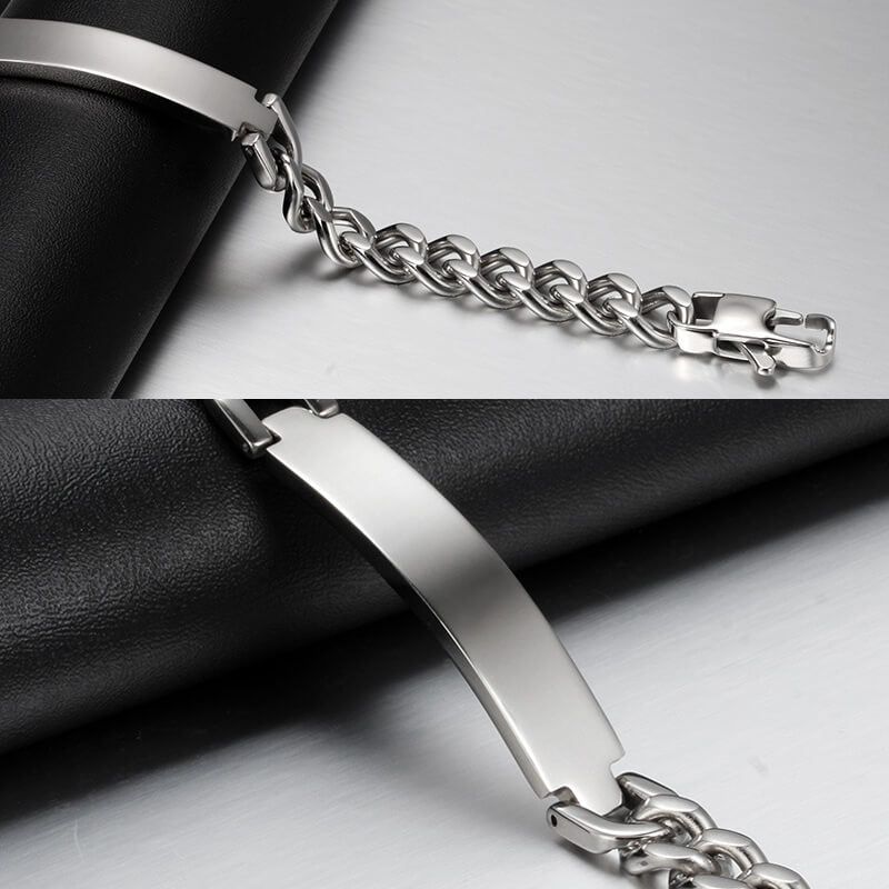 Blank Polished Stainless Steel Bracelet for Laser Engraving