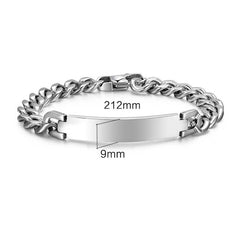 Blank Polished Stainless Steel Bracelet for Laser Engraving