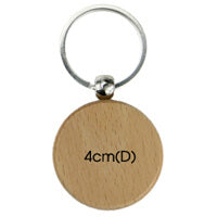 Round Wooden Keyring Blank Engravable or UV Printable