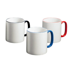 11oz 2 Tone Rim and Handle Dye Sublimation Mugs